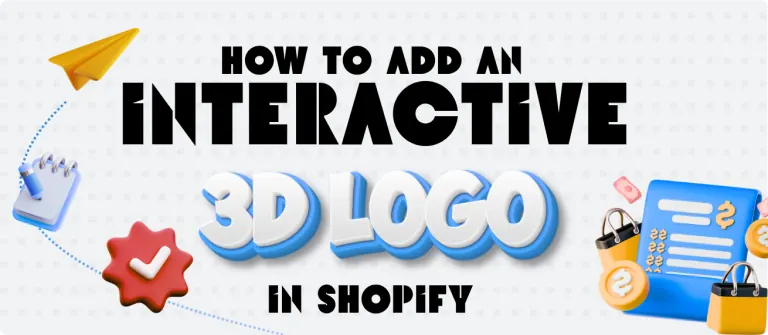 Interactive 3D logo concept for a Shopify storefront header